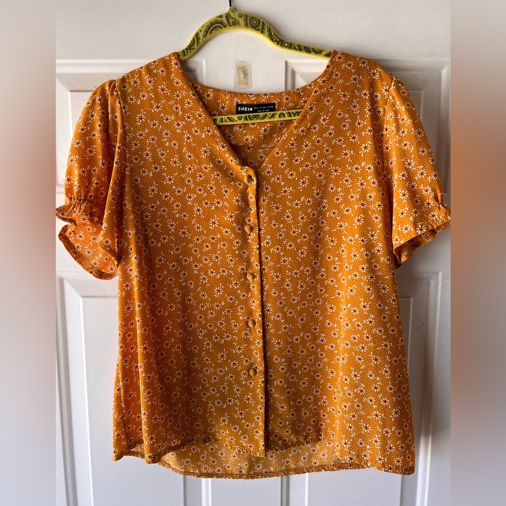 Cute and soft mustard yellow blouse